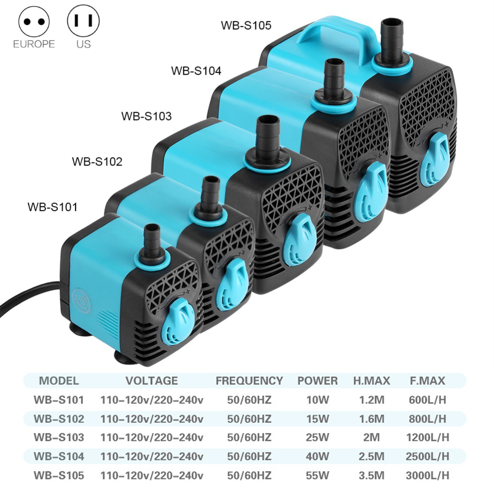 220V Ultra Quiet Submersible W - Aquarium Marine Filter 评论和价格